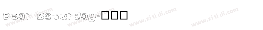 Dear Saturday字体转换